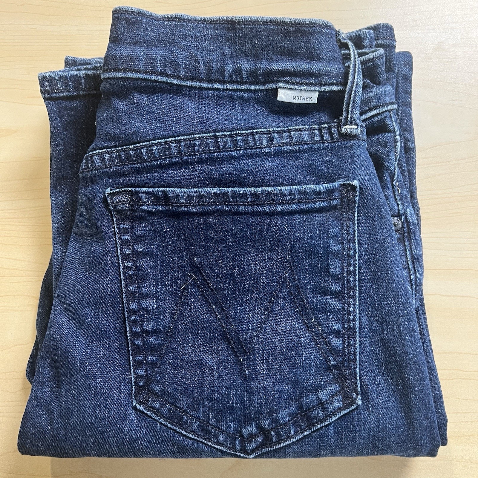 Mother Lilâ Kick It Sz 27 High Rise Straight Leg Dark Wash I Put A Spell On You